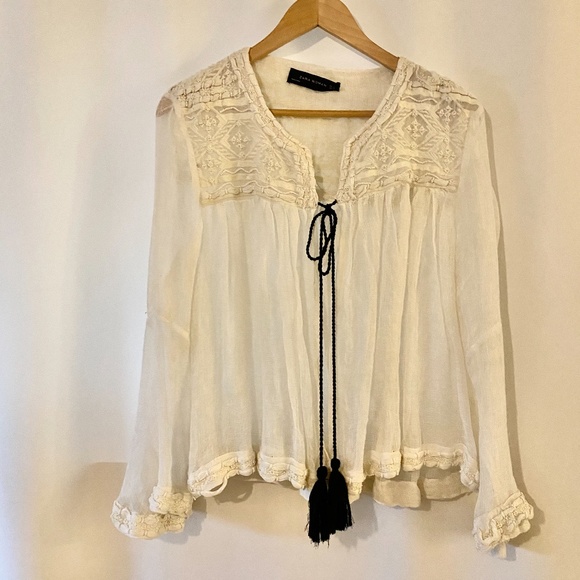 Guazy beaded over top Zara S - Picture 1 of 7